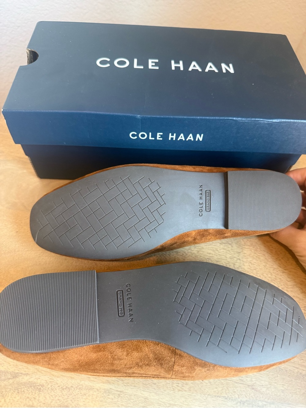 Cole Haan Womens Suede Loafers in Brown - Picture 5 of 5